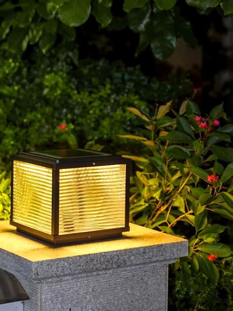 【Aluminium+Glass】Solar Gate Pillar Light LED Tricolor .